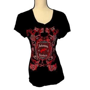 Arkansas Razorbacks College Team Rhinestones Womens Medium Short Sleeve Shirt
